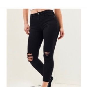 Pacsun mid rise skinniest ankle black ripped jeans
